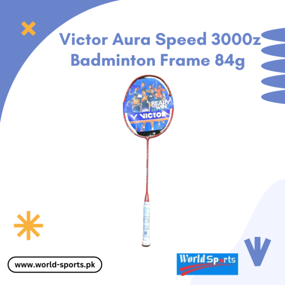 Victor Aura Speed 3000Z Badminton Racquet - 84g High-Performance Frame for Speed, Power, and Precision
