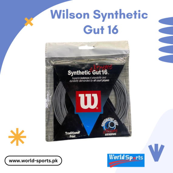 Wilson Synthetic Gut 16 Tennis String – Durable and High-Performance String for Power and Control