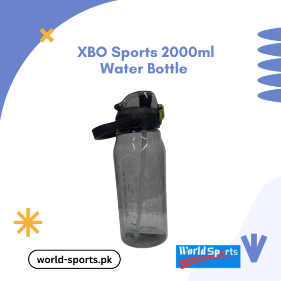 XBO Sports 2000ml Water Bottle - Large Capacity, BPA-Free, Leak-Proof Hydration Bottle