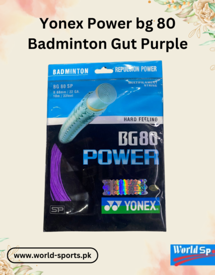 Yonex Power BG 80 Badminton String – High-Performance Gut (Purple) for Power and Precision