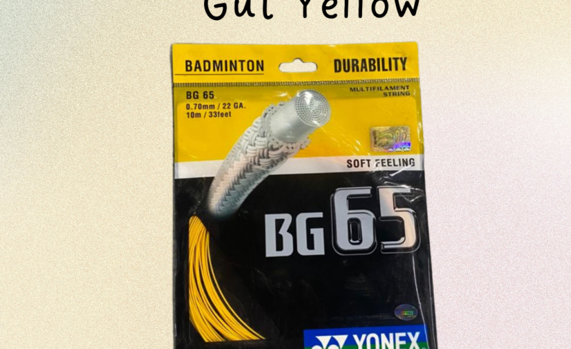 Yonex BG 65 Badminton String – High-Performance Gut (Yellow) for Durability and Power