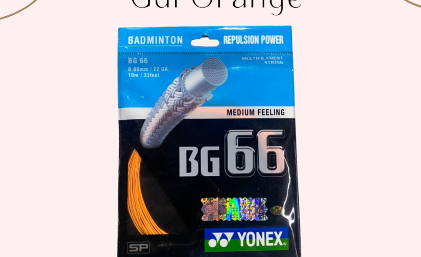 Yonex BG 66 Badminton String – High-Performance Gut (Orange) for Precision and Power