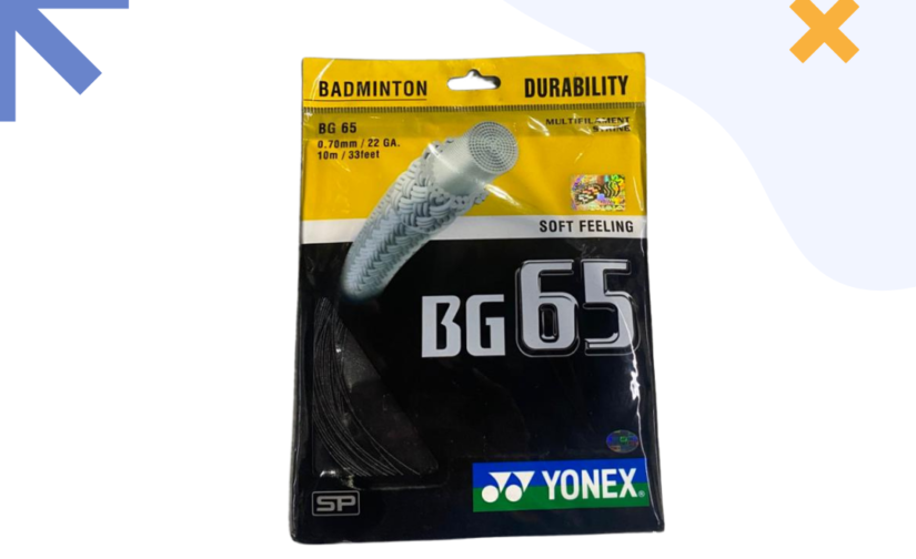 Yonex BG 65 Badminton String – High-Performance Gut (Black) for Power and Durability