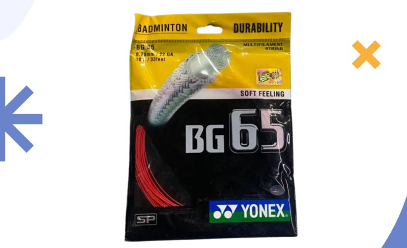 Yonex BG 65 Badminton String – High-Performance Gut (Red) for Power and Control