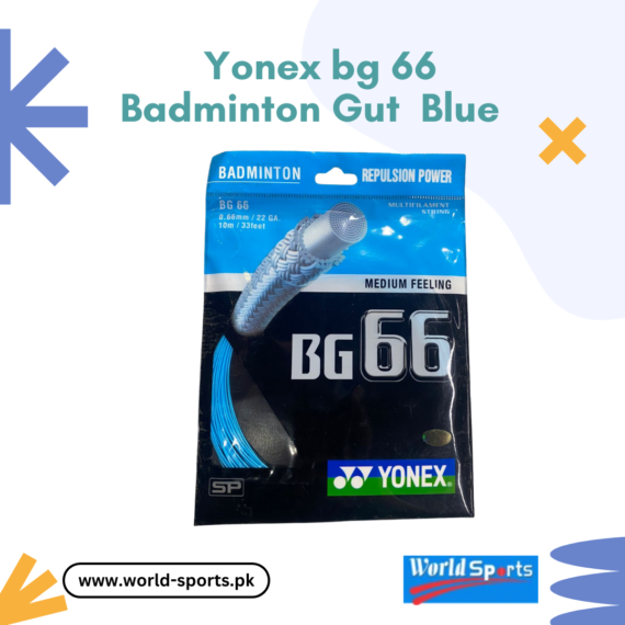 Yonex BG 66 Badminton String – High-Performance Gut (Blue) for Control and Precision