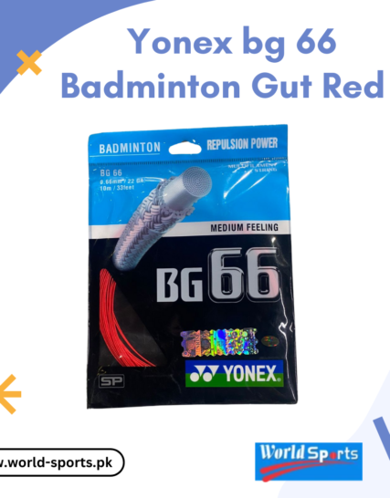 Yonex BG 66 Badminton String – High-Performance Gut (Red) for Precision and Power
