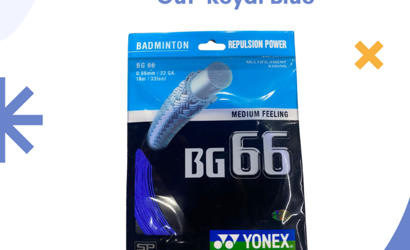 Yonex BG 66 Badminton String – High-Performance Gut (Royal Blue) for Control and Precision
