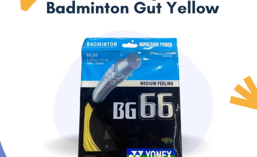 Yonex BG 66 Badminton String – High-Performance Gut (Yellow) for Control and Durability