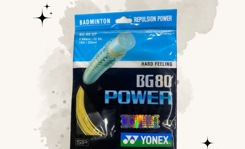 Yonex Power BG 80 Badminton String – High-Performance Gut (Yellow) for Power and Precision