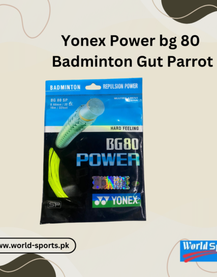 Yonex Power BG 80 Badminton String – High-Performance Gut (Parrot Green) for Power and Precision