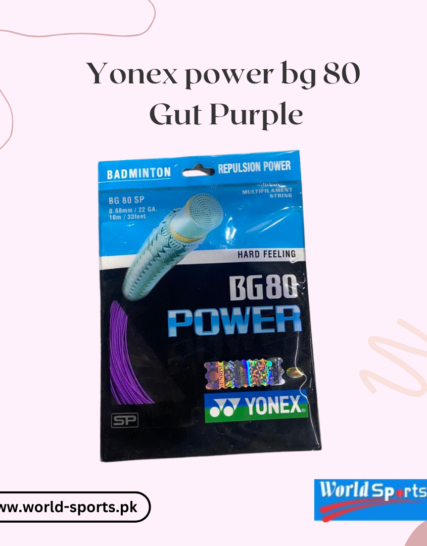Yonex Power BG 80 Badminton String – High-Performance Gut (Purple) for Power and Control