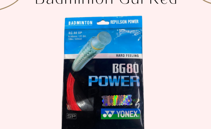 Yonex Power BG 80 Badminton String – High-Performance Gut (Red) for Power and Precision