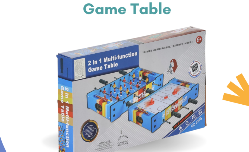 2-in-1 Multi-Function Game Table – Foosball & Air Hockey Combo Table for Kids & Adults