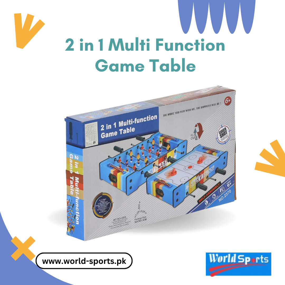2-in-1 Multi-Function Game Table – Foosball & Air Hockey Combo Table for Kids & Adults