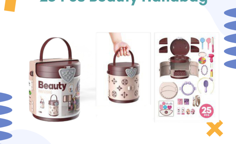 25 Pcs Beauty Handbag – Kids Pretend Play Makeup & Fashion Accessories Set