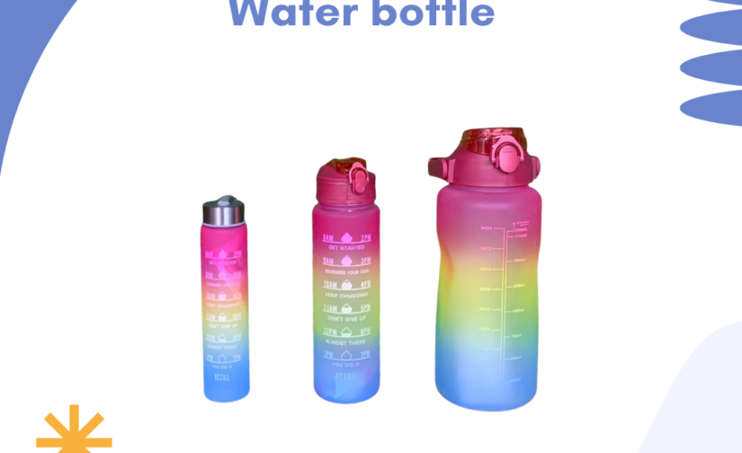 3-in-1 2000ml Large Water Bottle – BPA-Free, Leak-Proof Sports & Gym Bottle with Time Marker & Storage Compartment