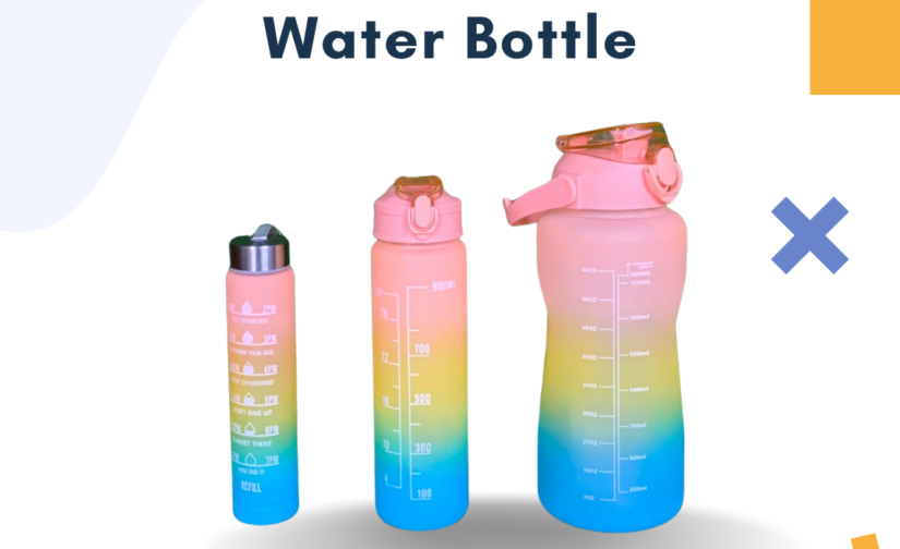 3-in-1 2000ml Water Bottle – Large BPA-Free Sports Bottle with Time Marker, Storage Compartment & Leak-Proof Lid