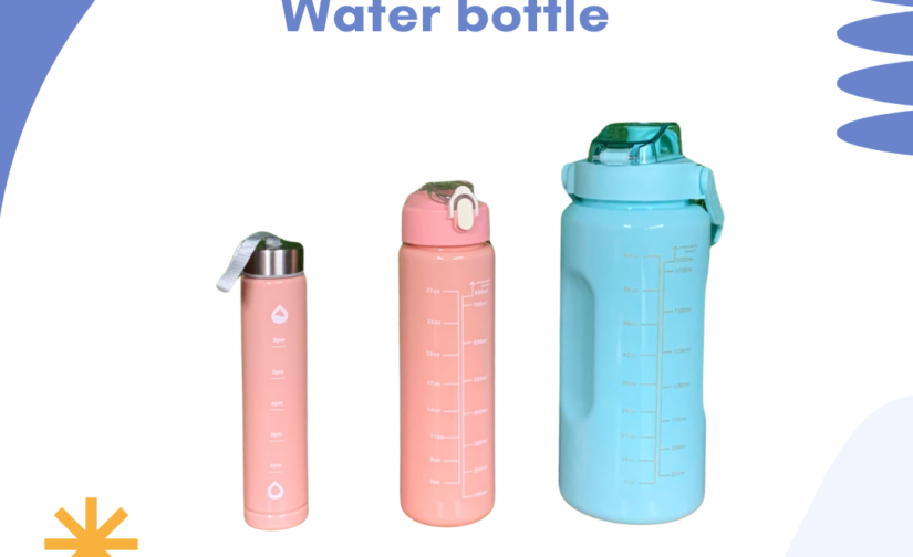 3-in-1 2000ml Water Bottle – Large BPA-Free Leak-Proof Sports Bottle with Time Marker & Storage Compartment for Gym