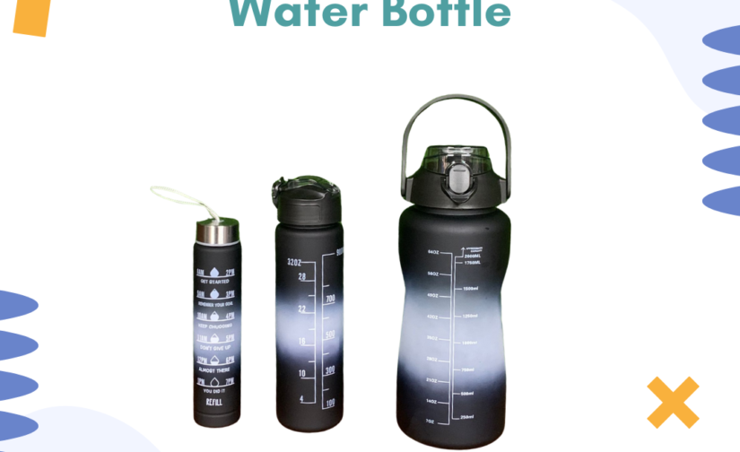 3-in-1 2000ml Water Bottle – Large BPA-Free Sports Bottle with Time Marker, Storage Compartment & Leak-Proof Lid