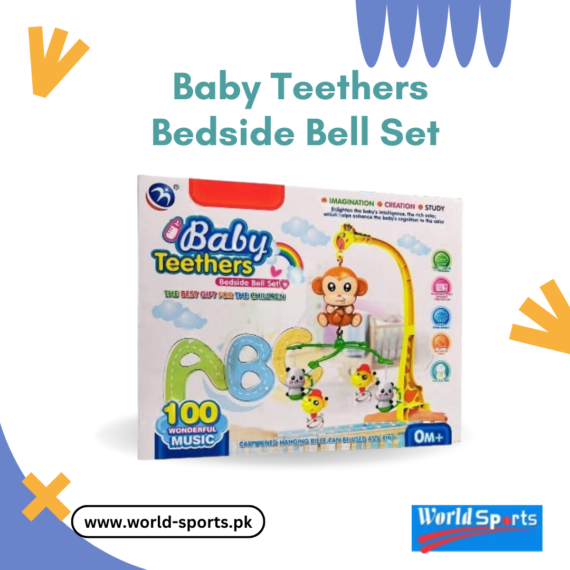 Baby Teethers Bedside Bell Set – Soothing Hanging Crib Toy with Rattles & Soft Teething Toys