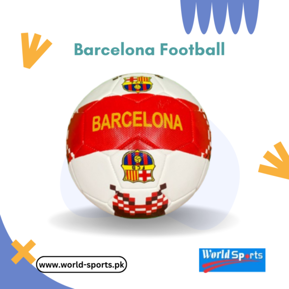 Barcelona Football – Premium Quality Size 5 Soccer Ball, Durable PU Leather, Machine-Stitched for Precision