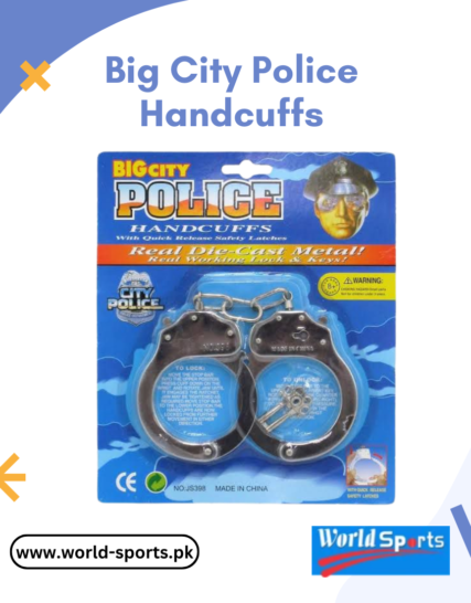 Big City Police Handcuffs – Heavy-Duty Stainless Steel Handcuffs with Double Lock Security