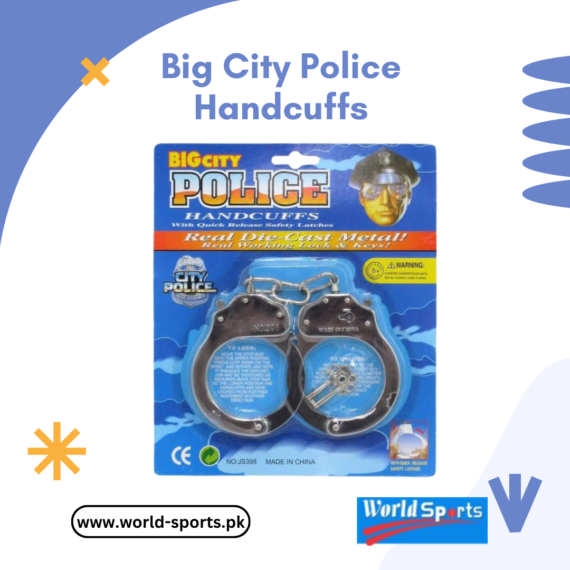 Big City Police Handcuffs – Heavy-Duty Stainless Steel Handcuffs with Double Lock Security
