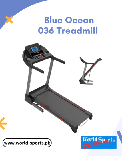 Blue Ocean 036 Treadmill – Compact Folding Treadmill with LCD Display, Adjustable Speed & Shock Absorption