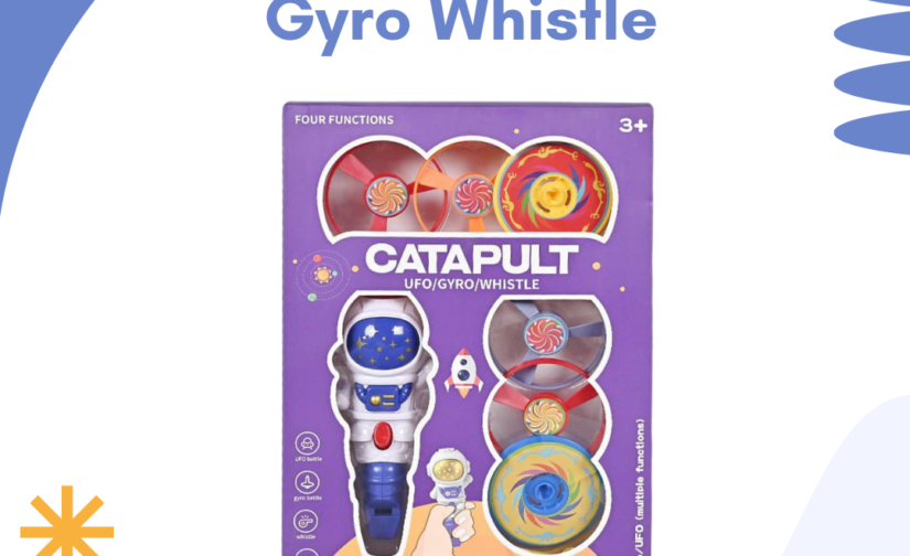 Catapult UFO Gyro Whistle – High-Flying Spinning Disc Toy with Sound Effects