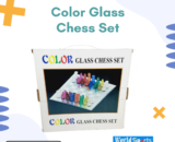 Elegant Color Glass Chess Set – Premium Transparent Board Game for Strategy & Fun