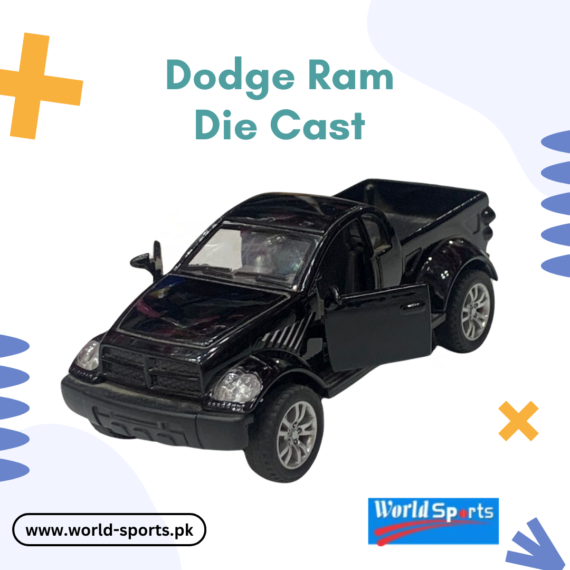 Dodge Ram Die-Cast Model Truck – 1:32 Scale, Metal Body, Pull-Back Action, Off-Road Pickup Replica