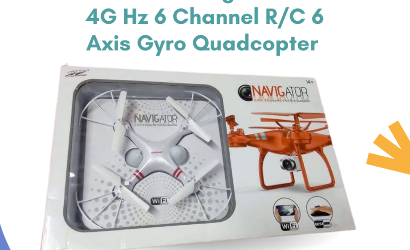 Drone Navigator 2.4GHz 6-Channel R/C Quadcopter – 6-Axis Gyro, High-Performance Remote Control Drone