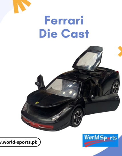 Ferrari Die-Cast Model Car – 1:32 Scale, Metal Body, Pull-Back Action, Realistic Sports Car Replica