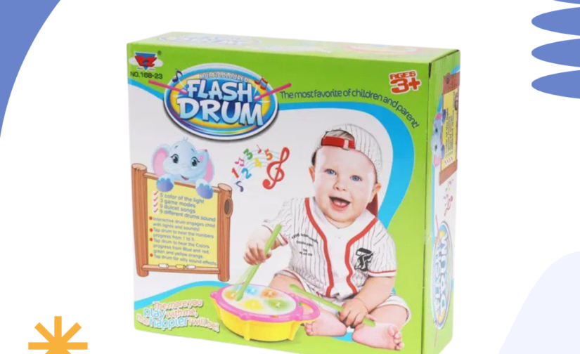 Flash Drum – Interactive Musical Drum Toy with Lights, Sounds & Educational Play for Kids