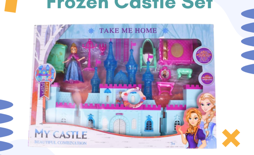 Frozen Castle Playset for Kids – Magical Ice Castle with Lights & Accessories, Princess Dollhouse Toy