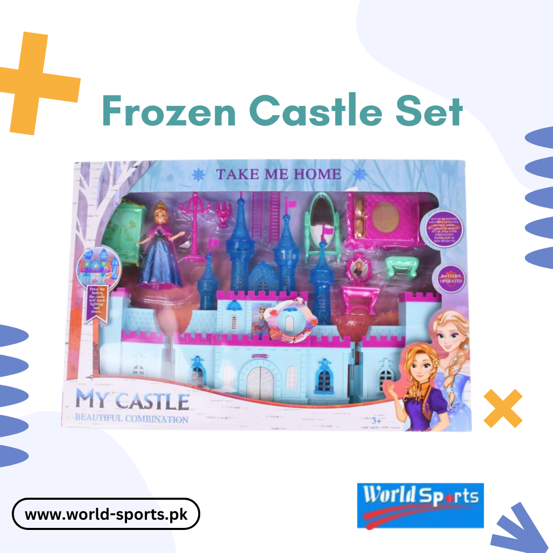 Frozen Castle Playset for Kids – Magical Ice Castle with Lights & Accessories, Princess Dollhouse Toy