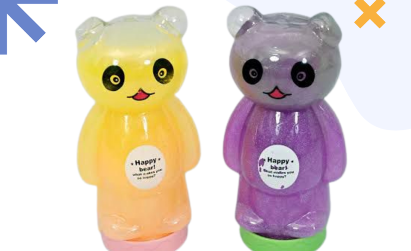 Happy Bear Slime – Soft, Stretchy & Scented Slime with Cute Bear Charm for Kids & DIY Fun