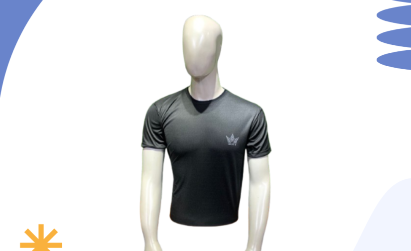 Interlock Half Sleeve Round Neck Shirt - Black | Classic & Comfortable Casual Shirt for Men