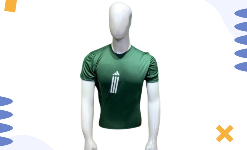 Interlock Half Sleeve Round Neck Shirt - Green | Comfortable & Stylish Casual Shirt for Men