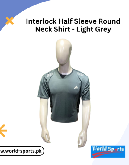 Interlock Half Sleeve Round Neck Shirt - Light Grey | Comfortable & Stylish Men’s Casual Shirt