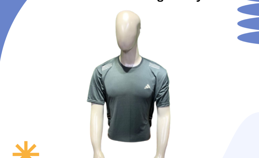 Interlock Half Sleeve Round Neck Shirt - Light Grey | Comfortable & Stylish Men’s Casual Shirt