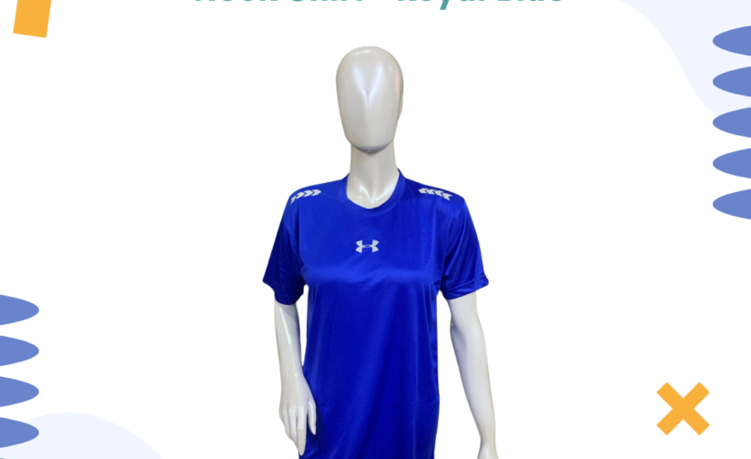 Interlock Half Sleeve Round Neck Shirt - Royal Blue | Soft & Breathable Fabric