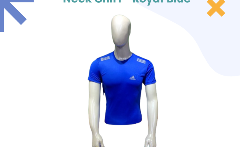 Interlock Half Sleeve Round Neck Shirt - Royal Blue | Premium Comfort & Stylish Casual Shirt for Men