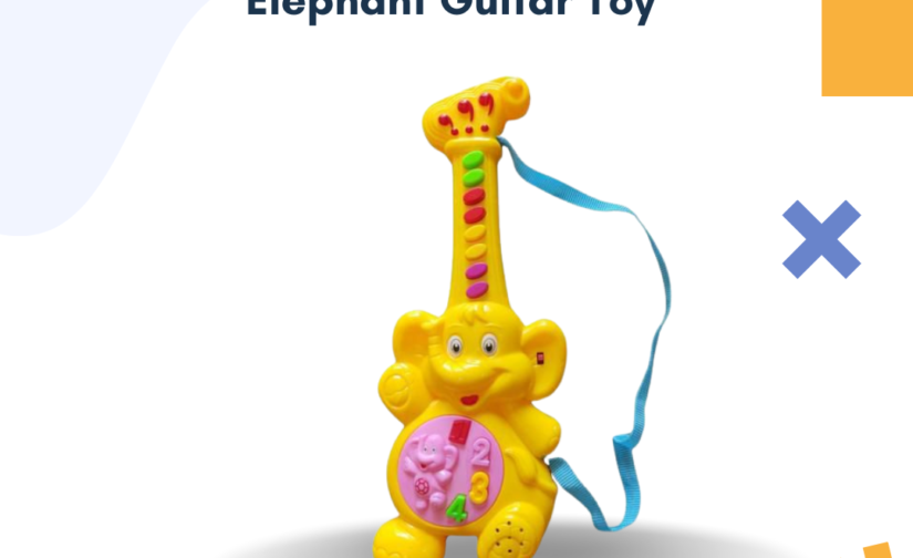 Jinming Musical Instrument Elephant Guitar Toy – Interactive Musical Toy with Lights, Sounds & Educational Fun for Kids