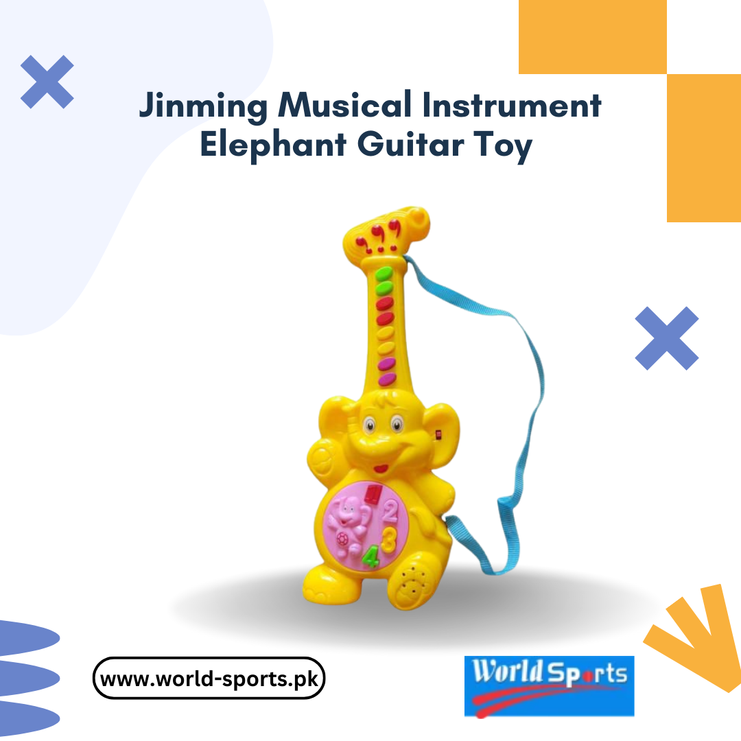 Jinming Musical Instrument Elephant Guitar Toy – Interactive Musical Toy with Lights, Sounds & Educational Fun for Kids