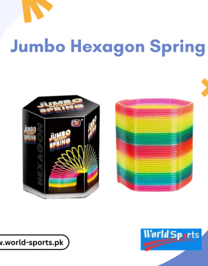 Jumbo Hexagon Spring – Fun & Colorful Stretchable Coil Toy for Kids & Adults