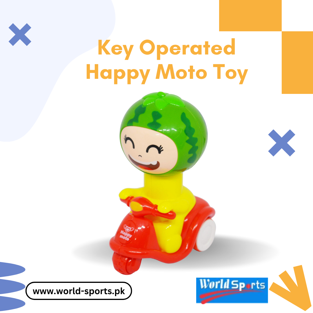 Key Operated Happy Moto Toy – Classic Wind-Up Motorcycle Toy for Kids