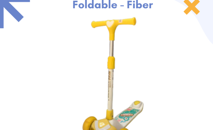 Kick Scooty for Kids – Height Adjustable, Foldable, Lightweight Fiber Frame – Safe & Smooth Ride