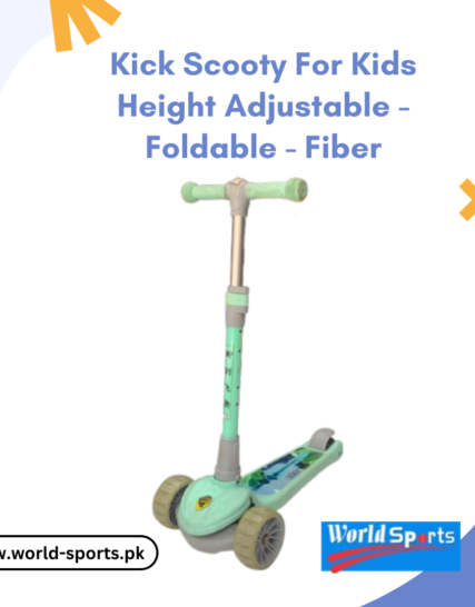 Kick Scooty for Kids – Height Adjustable, Foldable, Lightweight Fiber Frame – Safe & Smooth Ride