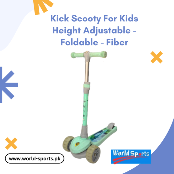 Kick Scooty for Kids – Height Adjustable, Foldable, Lightweight Fiber Frame – Safe & Smooth Ride